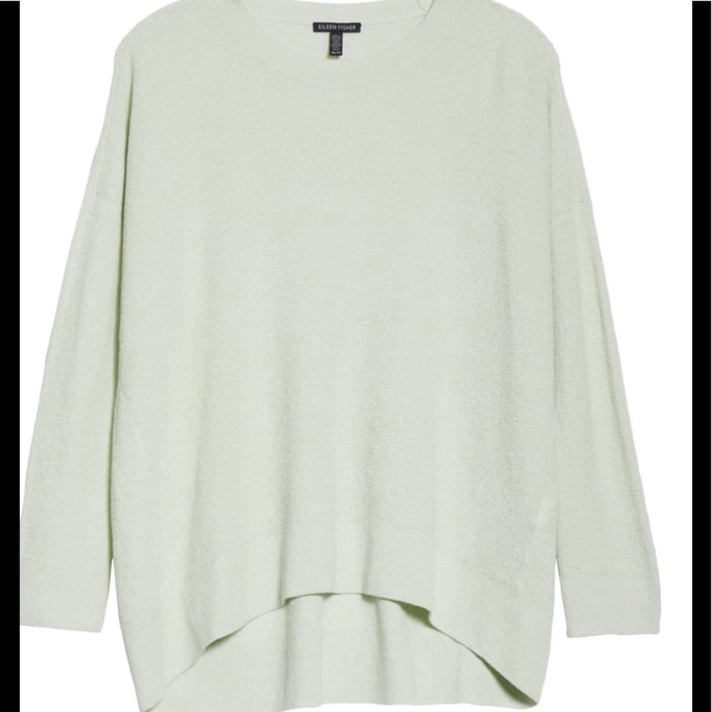 EILEEN FISHER -ORGANIC LINEN CREPE STRETCH SWEATER